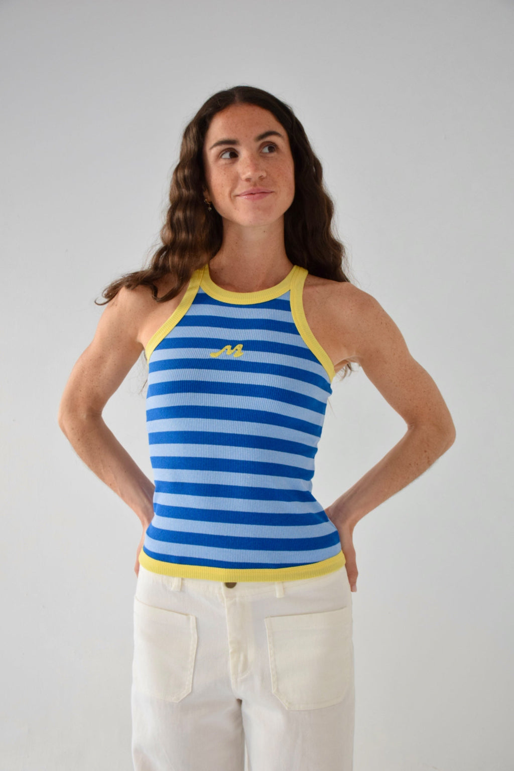 Top Nuri Bleu Clair Et Bleu