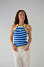 Top Nuri Bleu Clair Et Bleu