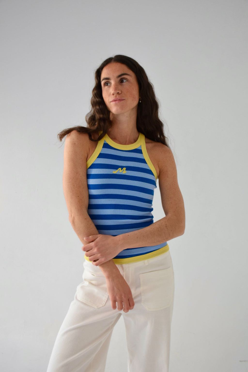 Top Nuri Bleu Clair Et Bleu