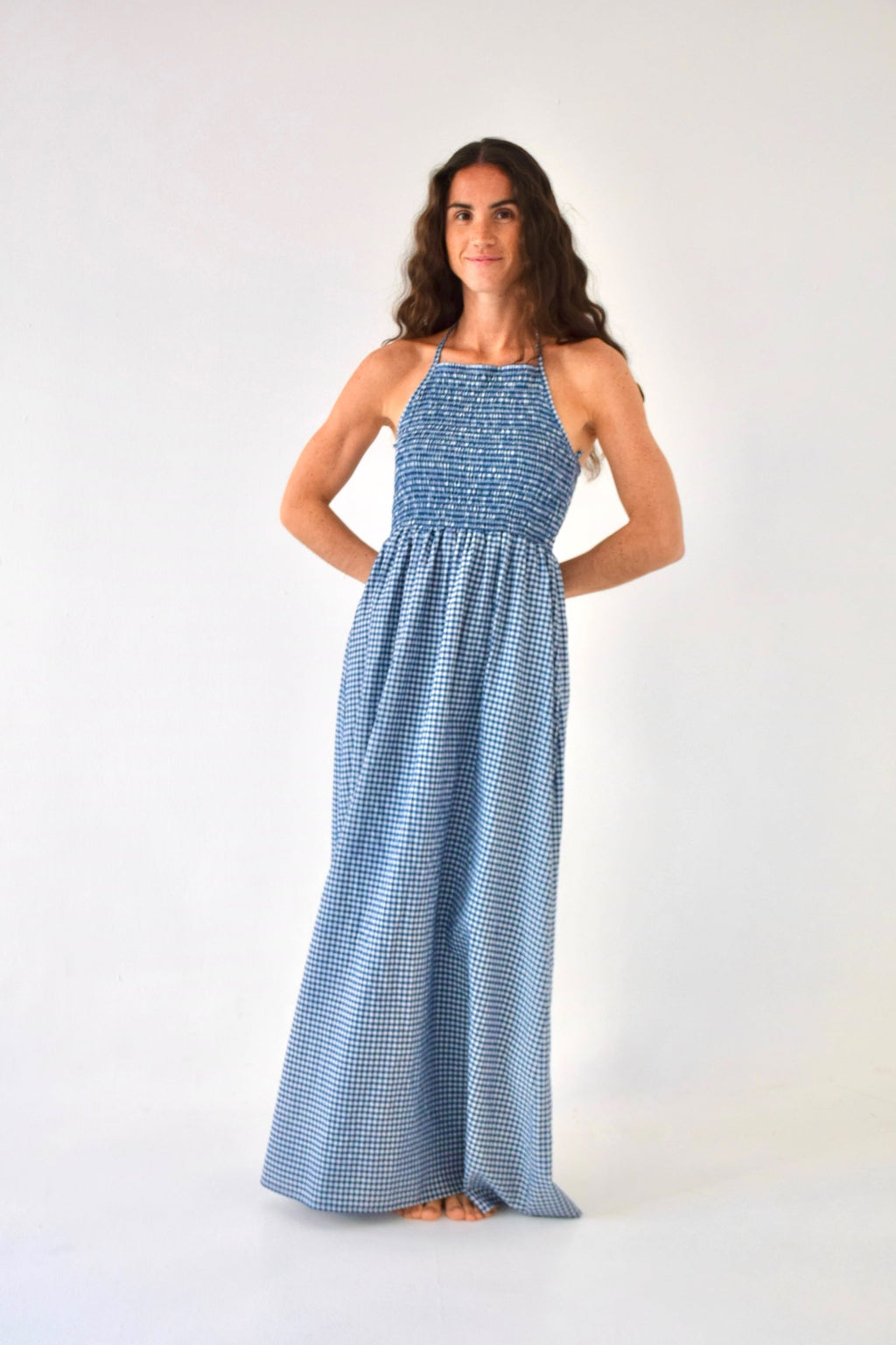 Robe Gina Vichy Marine