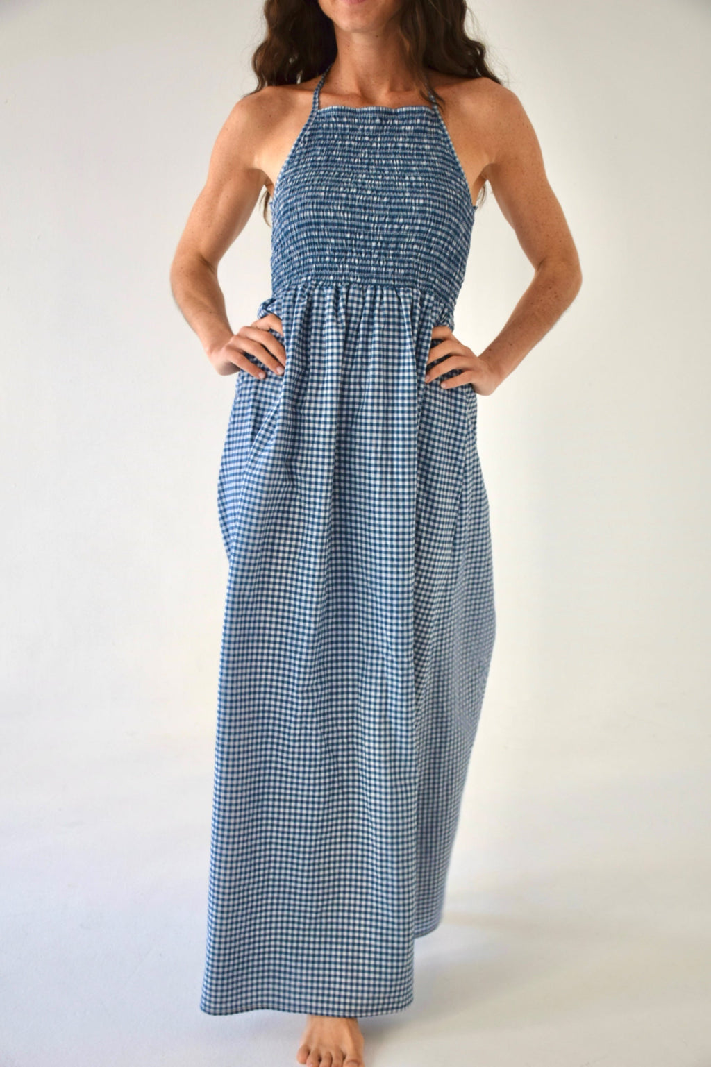 Robe Gina Vichy Marine