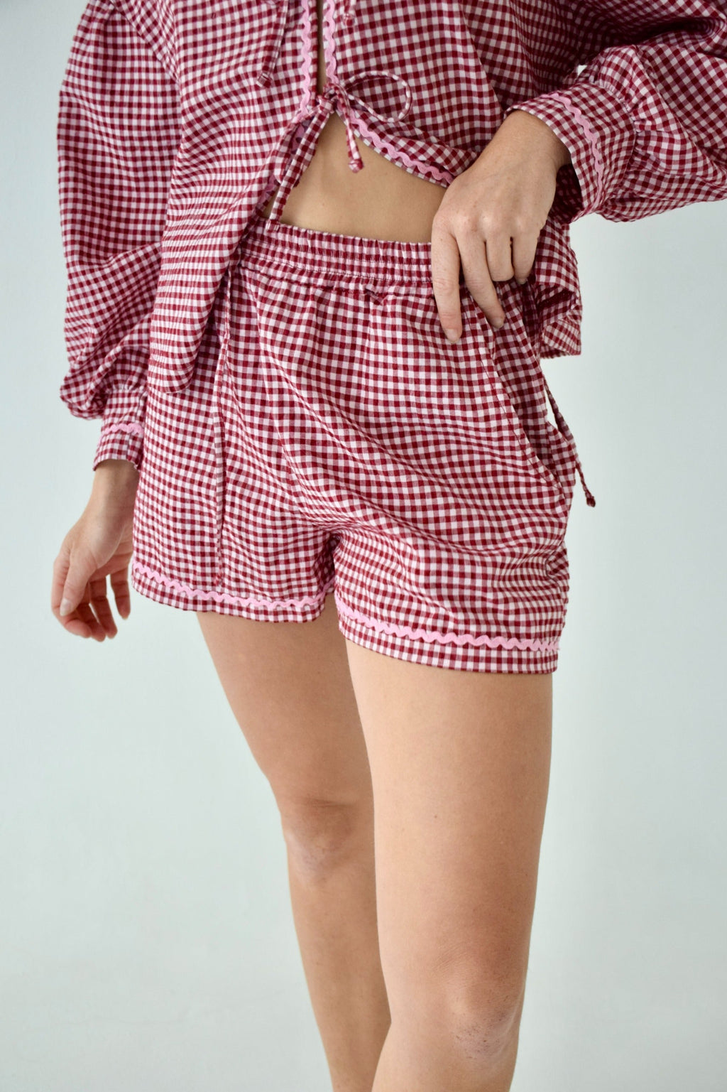 Short Marta Vichy Bordeaux