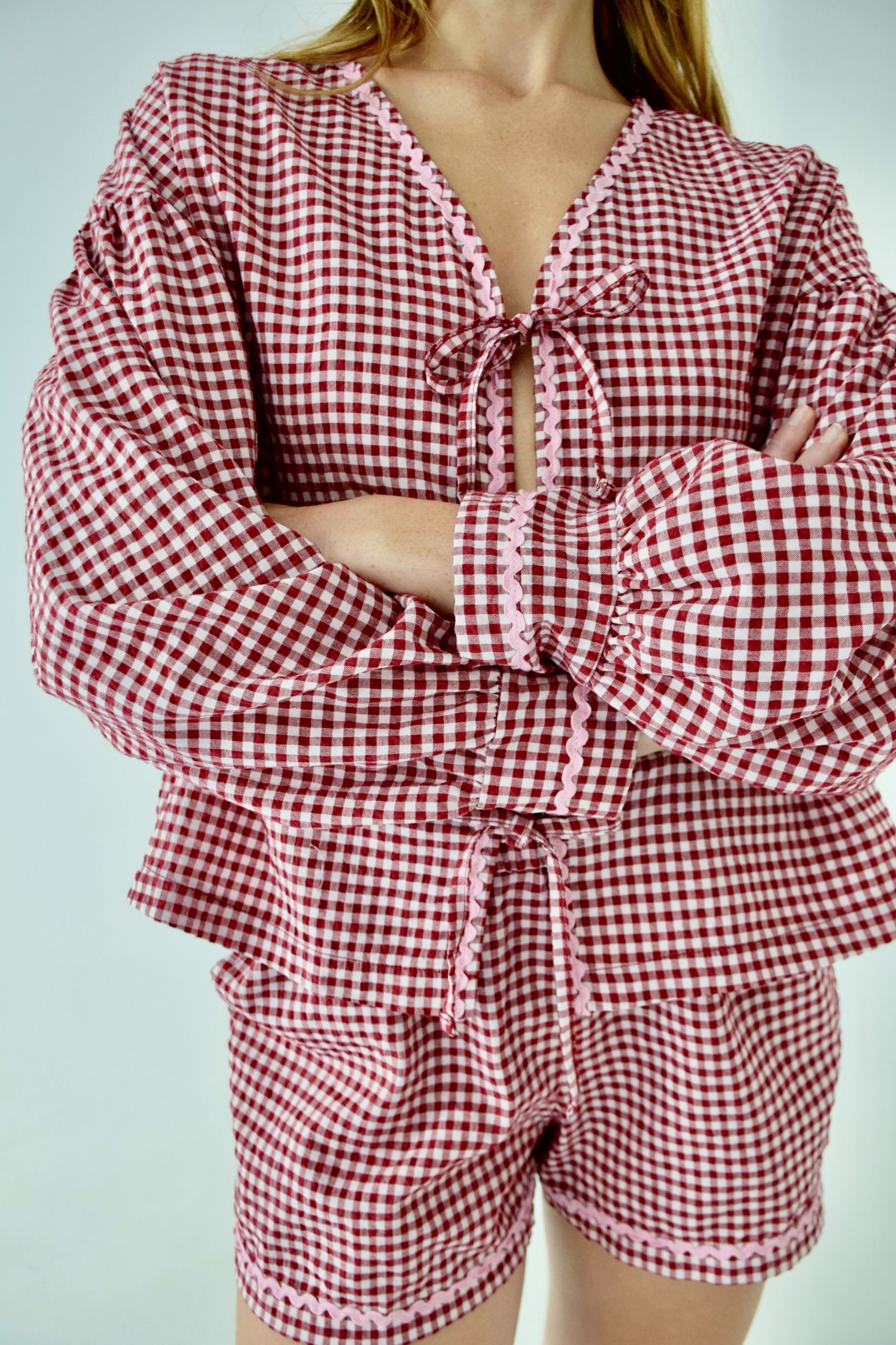 Blouse Marta Vichy Bordeaux