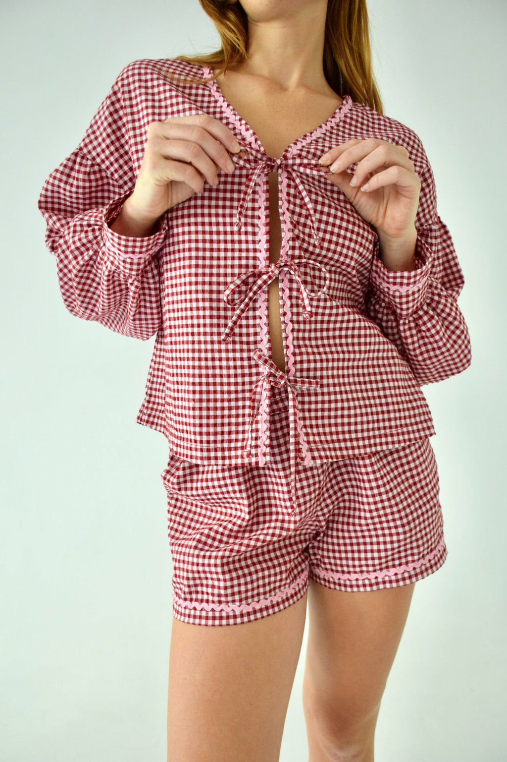Short Marta Vichy Bordeaux
