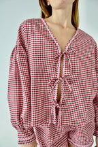 Blouse Marta Vichy Bordeaux