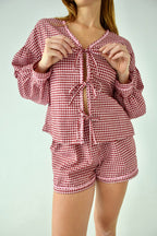 Short Marta Vichy Bordeaux
