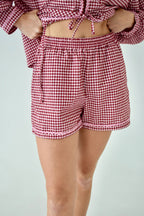 Short Marta Vichy Bordeaux