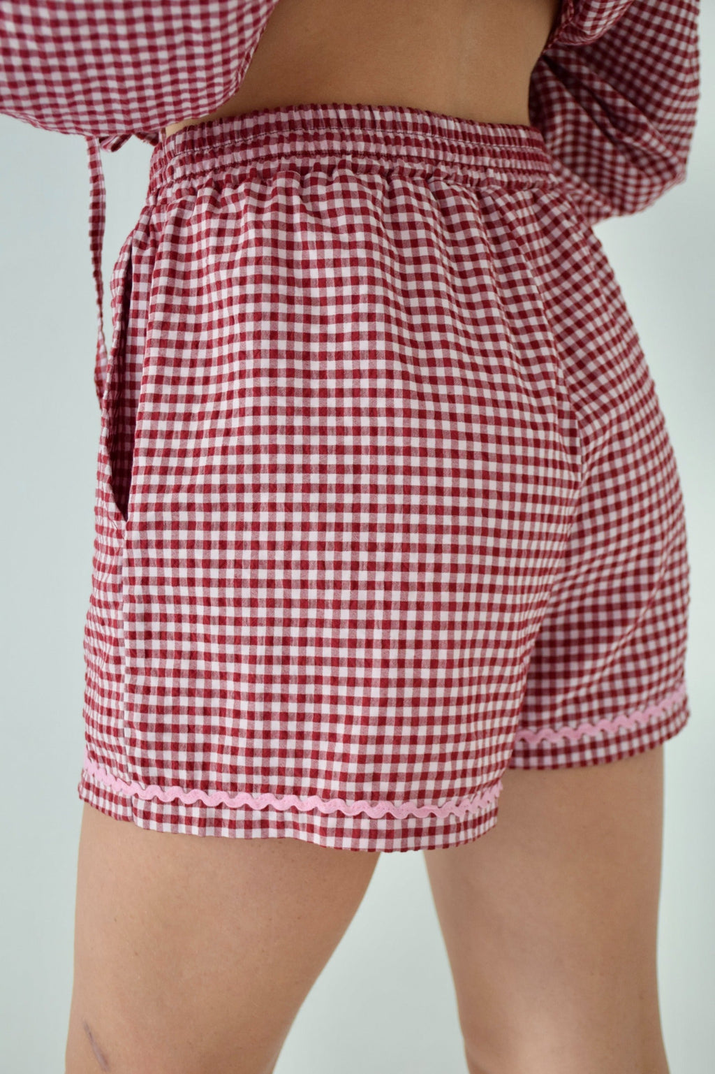 Short Marta Vichy Bordeaux