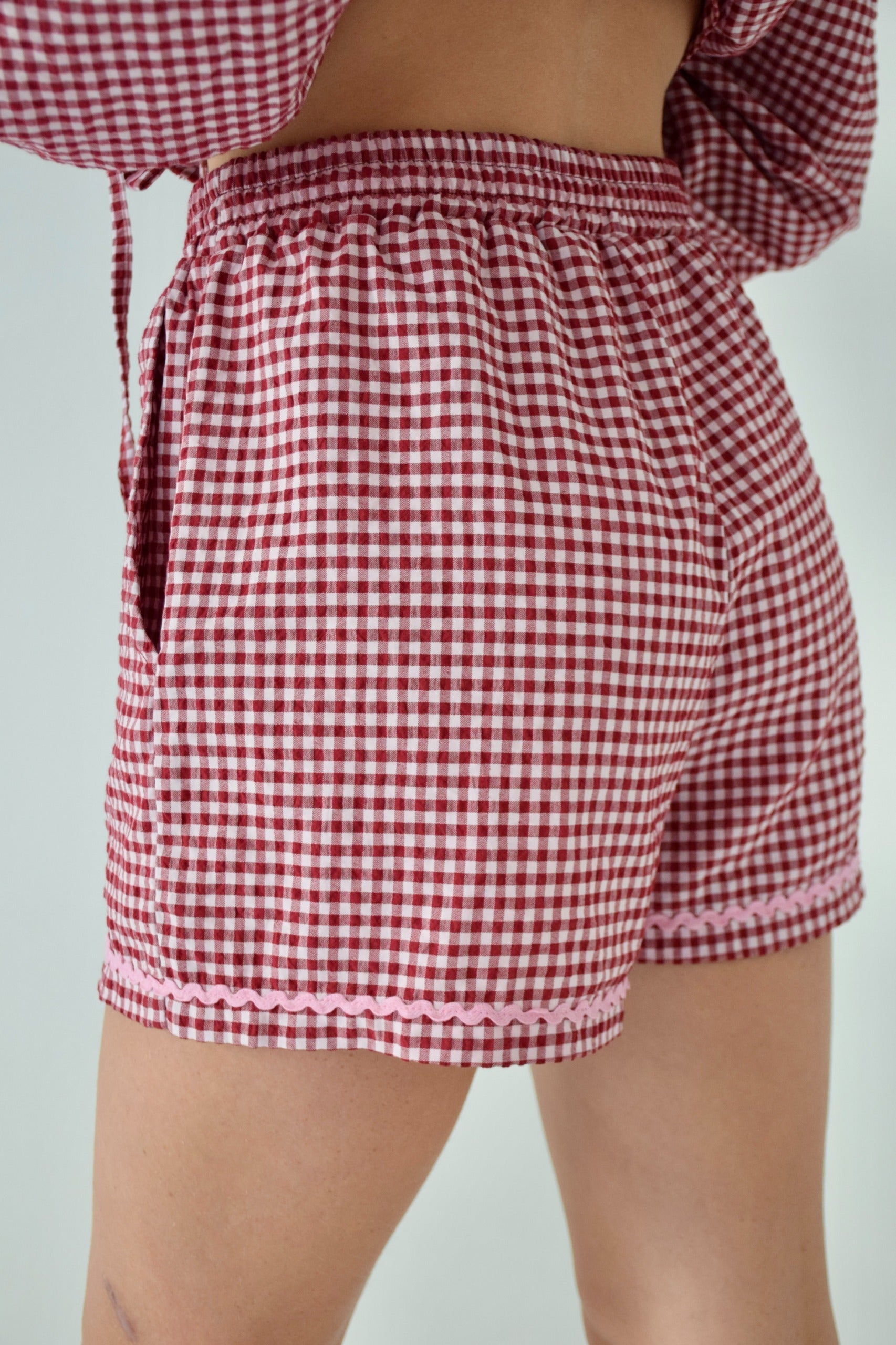 Short Marta Vichy Bordeaux