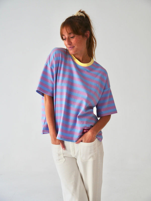 T-Shirt Nunu Lilas Et Bleu Ciel