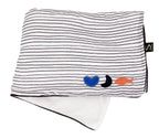 Couverture Bébé 75X100Cm En Gaze De Coton Et Polaire Marinière