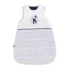 Gigoteuse Bébé Hiver Naissance En Double Gaze De Coton Marinière - Blanc