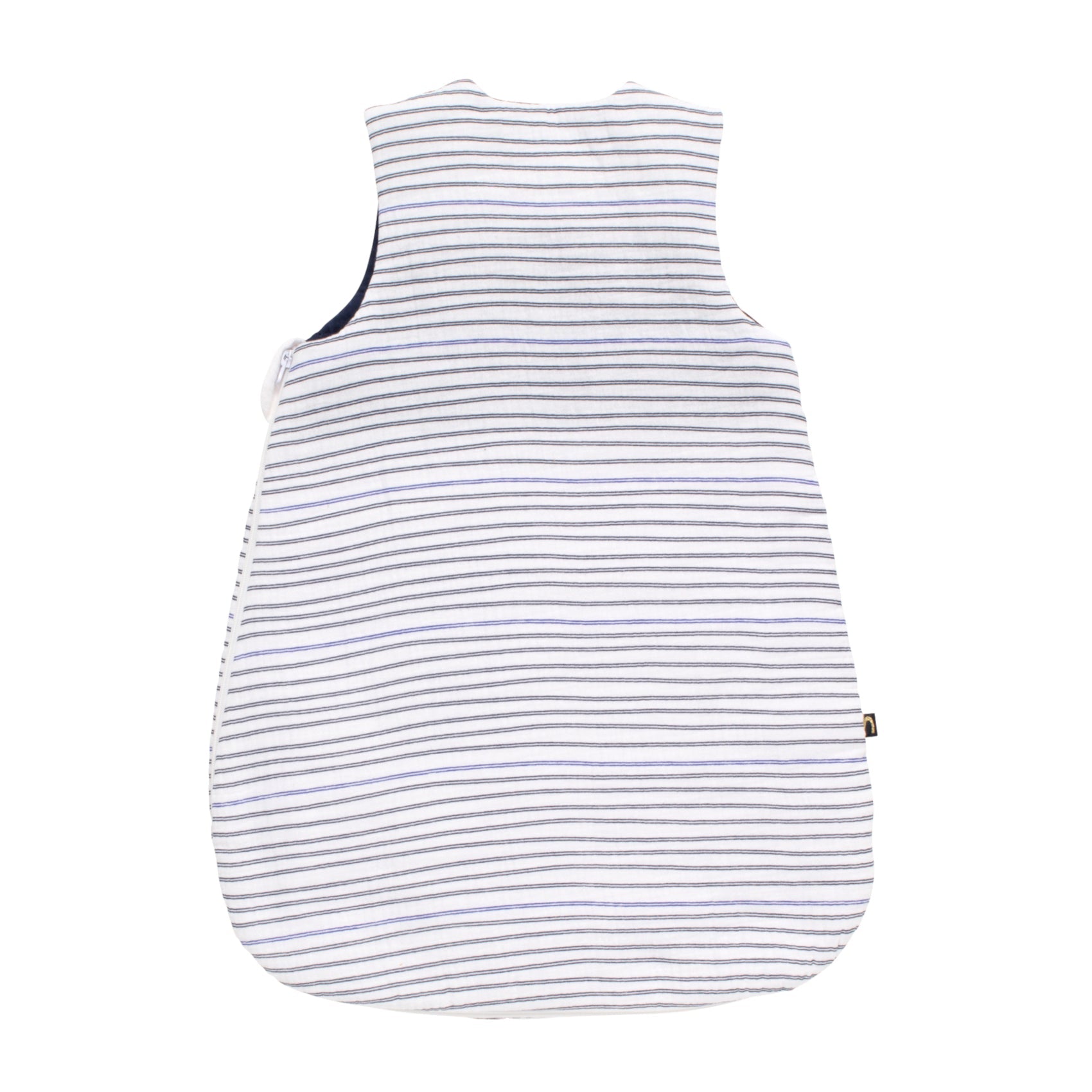 Gigoteuse Bébé Hiver Naissance En Double Gaze De Coton Marinière - Blanc