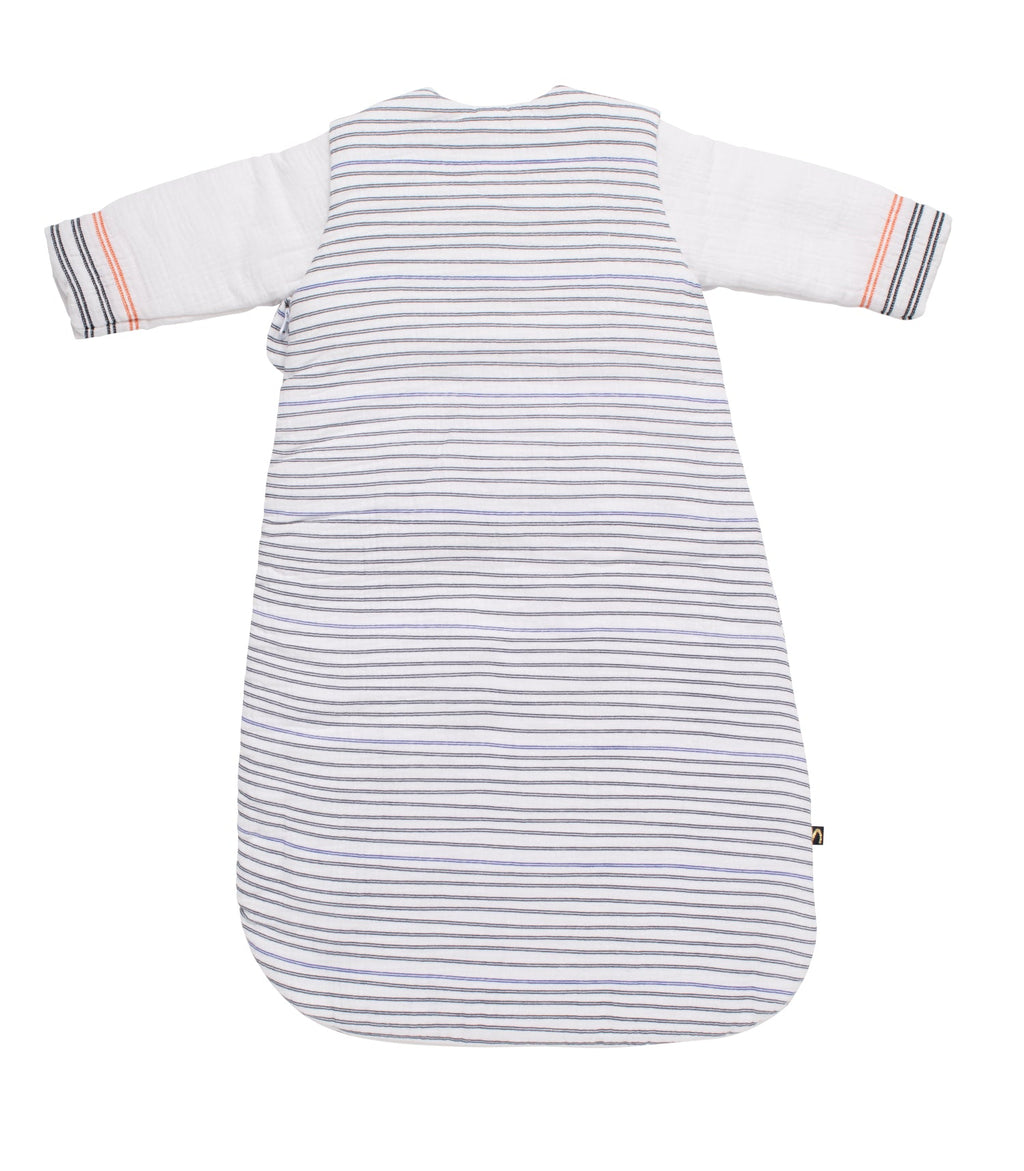 Gigoteuse Bébé Hiver À Manches Amovibles Marinière - Blanc