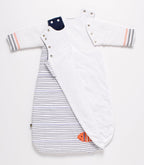 Gigoteuse Bébé Hiver À Manches Amovibles Marinière - Blanc