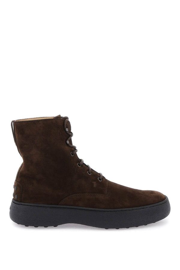Tod'S - Bottes Tod'S W.G. Suede Lace-Up Ankle Boots