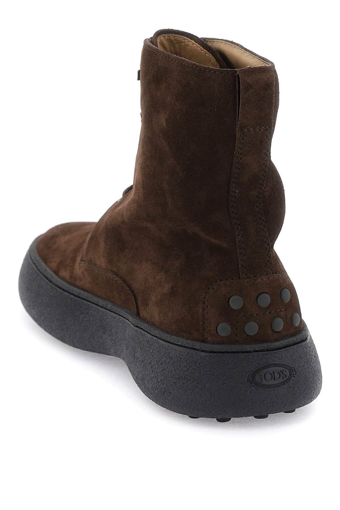 Tod'S - Bottes Tod'S W.G. Suede Lace-Up Ankle Boots