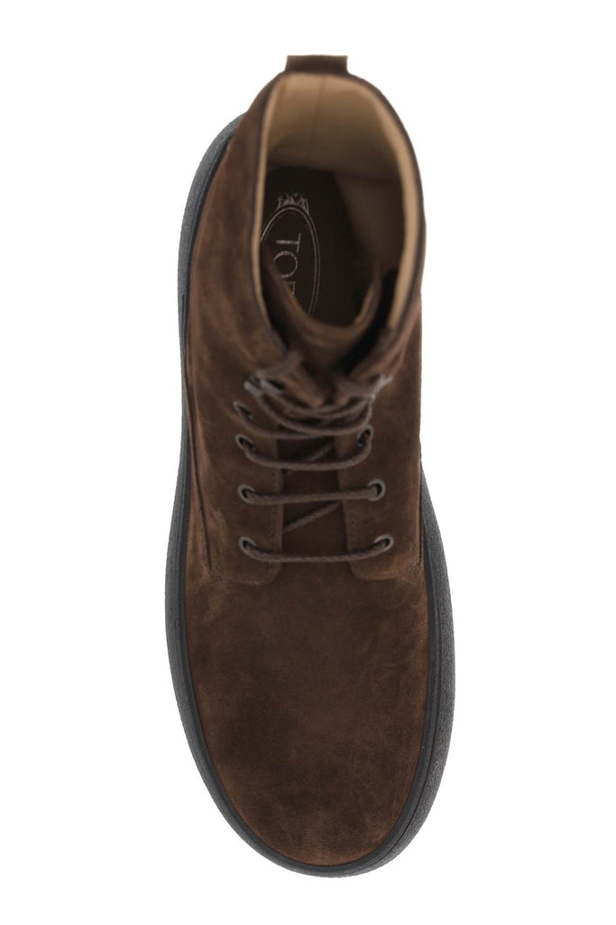 Tod'S - Bottes Tod'S W.G. Suede Lace-Up Ankle Boots