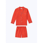 Fursac - Pyjama Corail En Popeline De Coton
