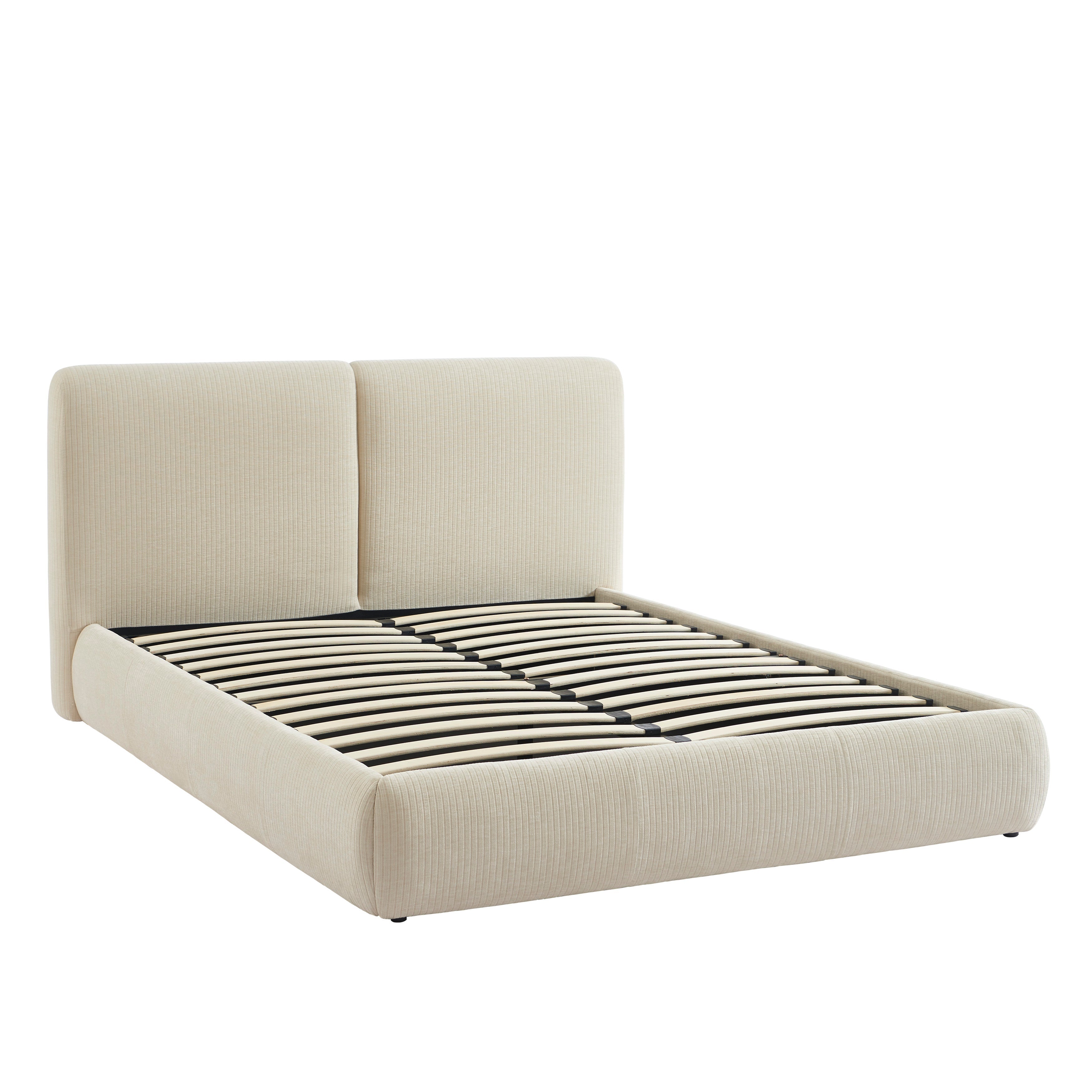 Yoka - Lit - Velours Côtelé - Beige