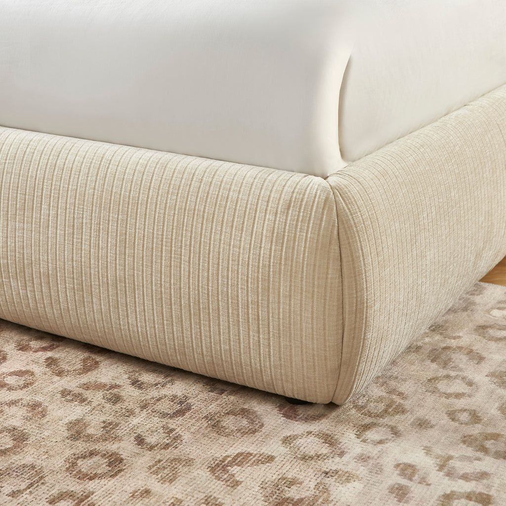 Yoka - Lit - Velours Côtelé - Beige