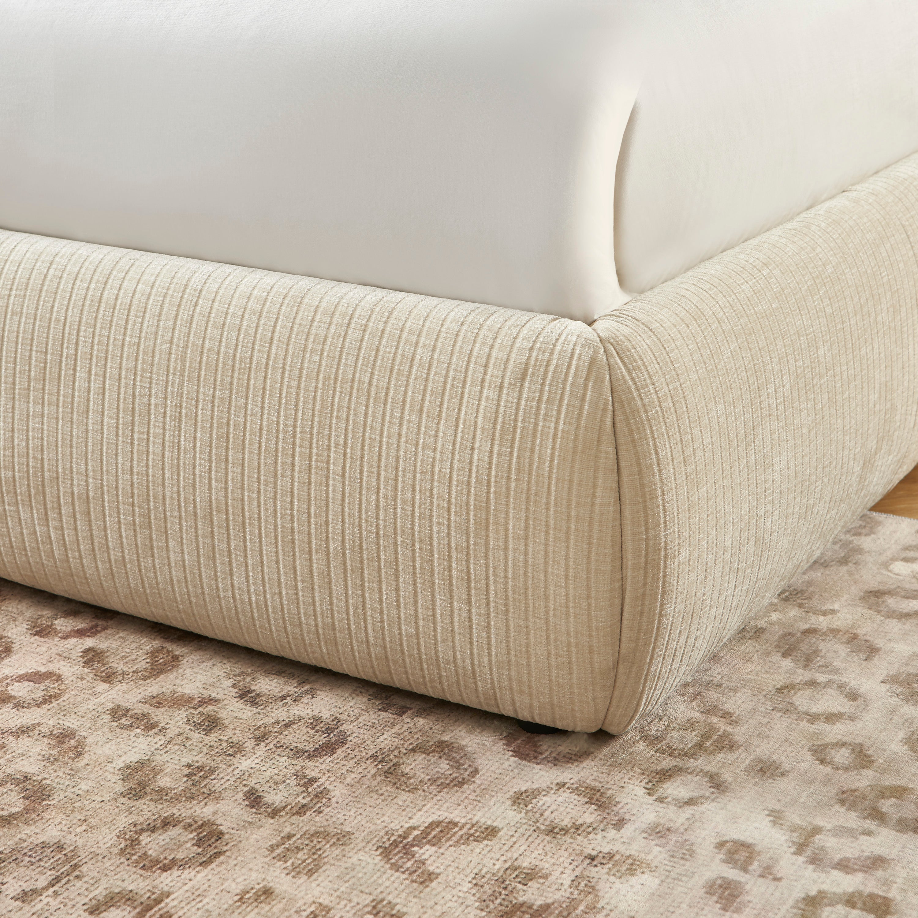 Yoka - Lit - Velours Côtelé - Beige