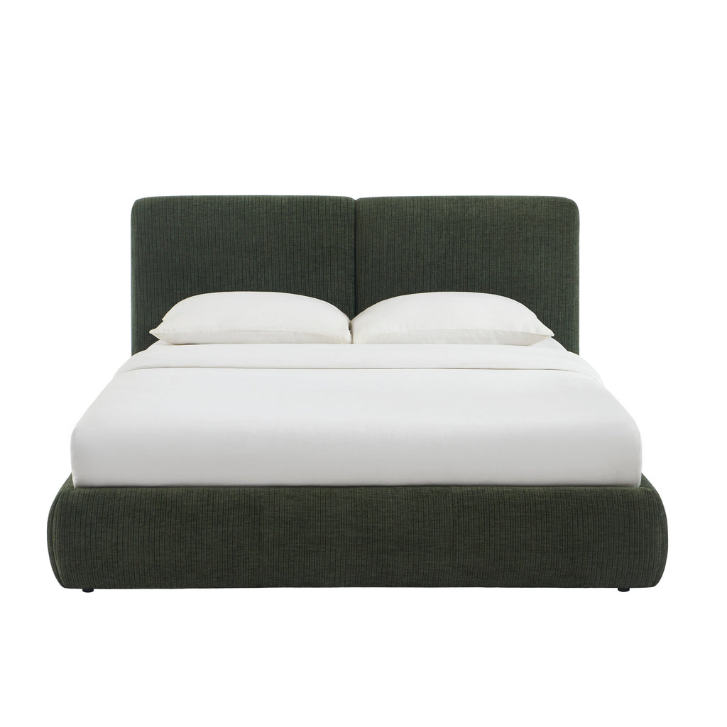 Yoka - Lit - Velours Côtelé - Vert