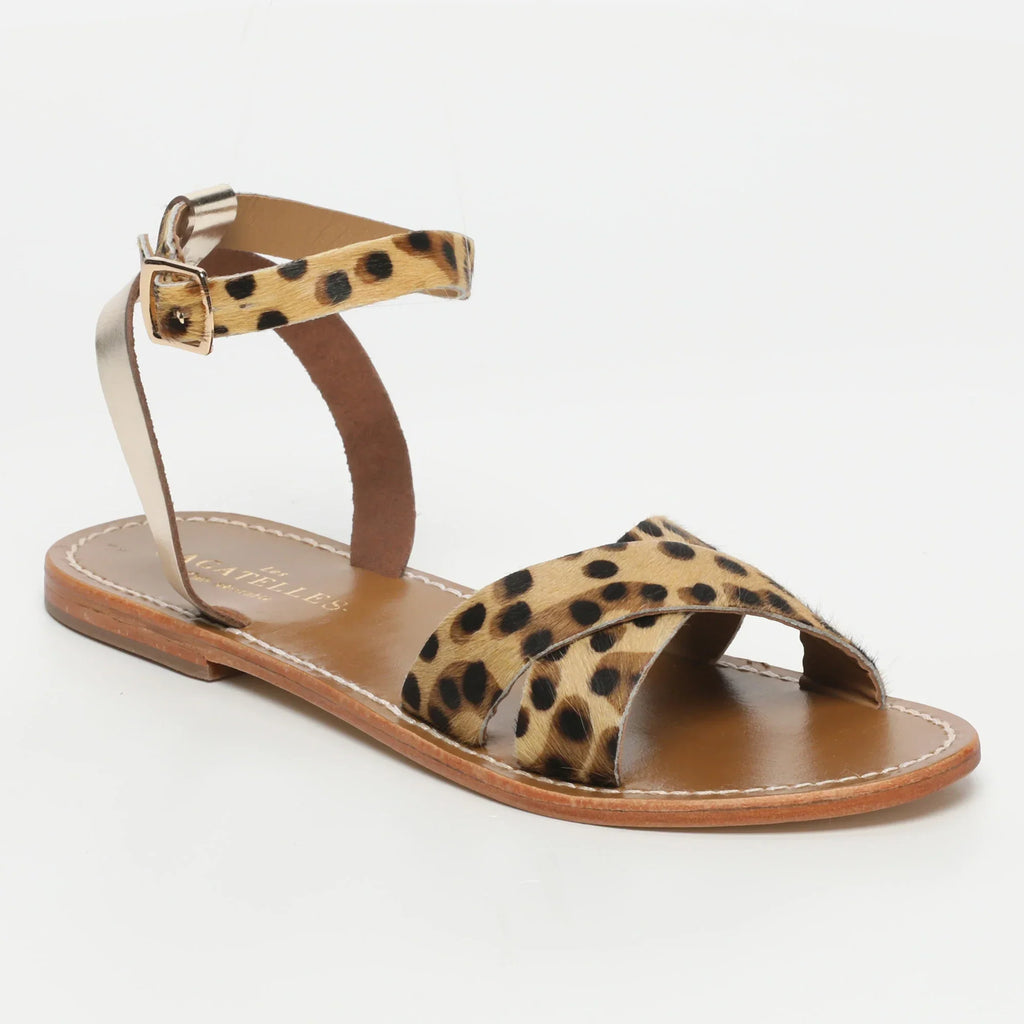 Sandales Brione - Gold & Leopard