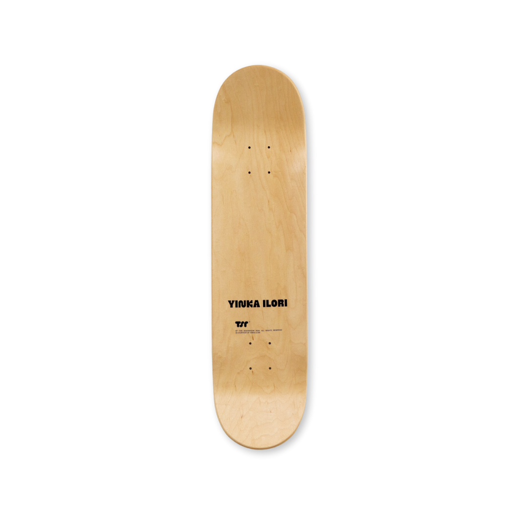 Yinka Ilori's If you can dream then anything is possible skateboard art by the skateroom