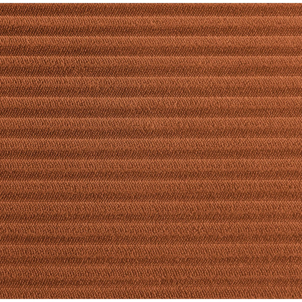 Zola - Canapé D'Angle Convertible Et Réversible 4 Places - Velours Côtelé Terracotta