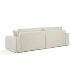 Zola - Canapé D'Angle Convertible Et Réversible 4 Places - Velours Côtelé Beige