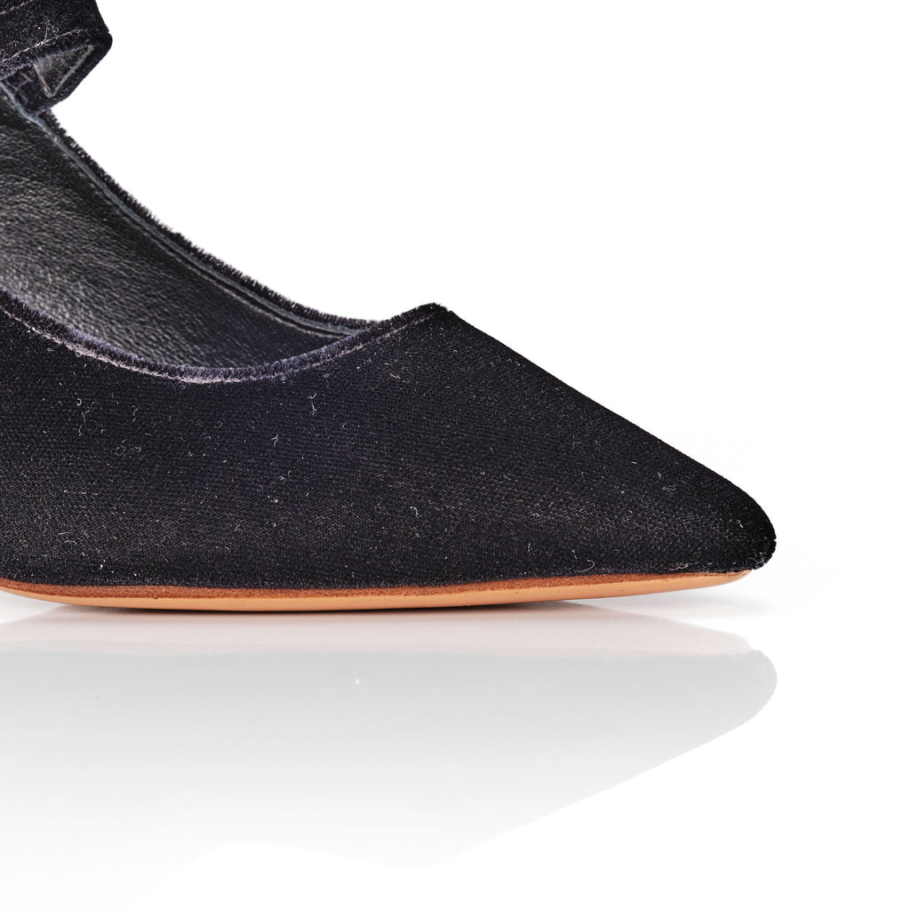 Mules Mary Jane Velvet 75