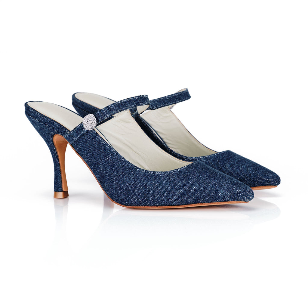 Mules Mary Jane Denim 75