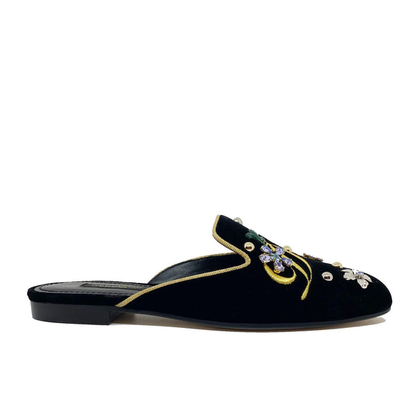 Mules - Dolce & Gabbana Velvet - Black