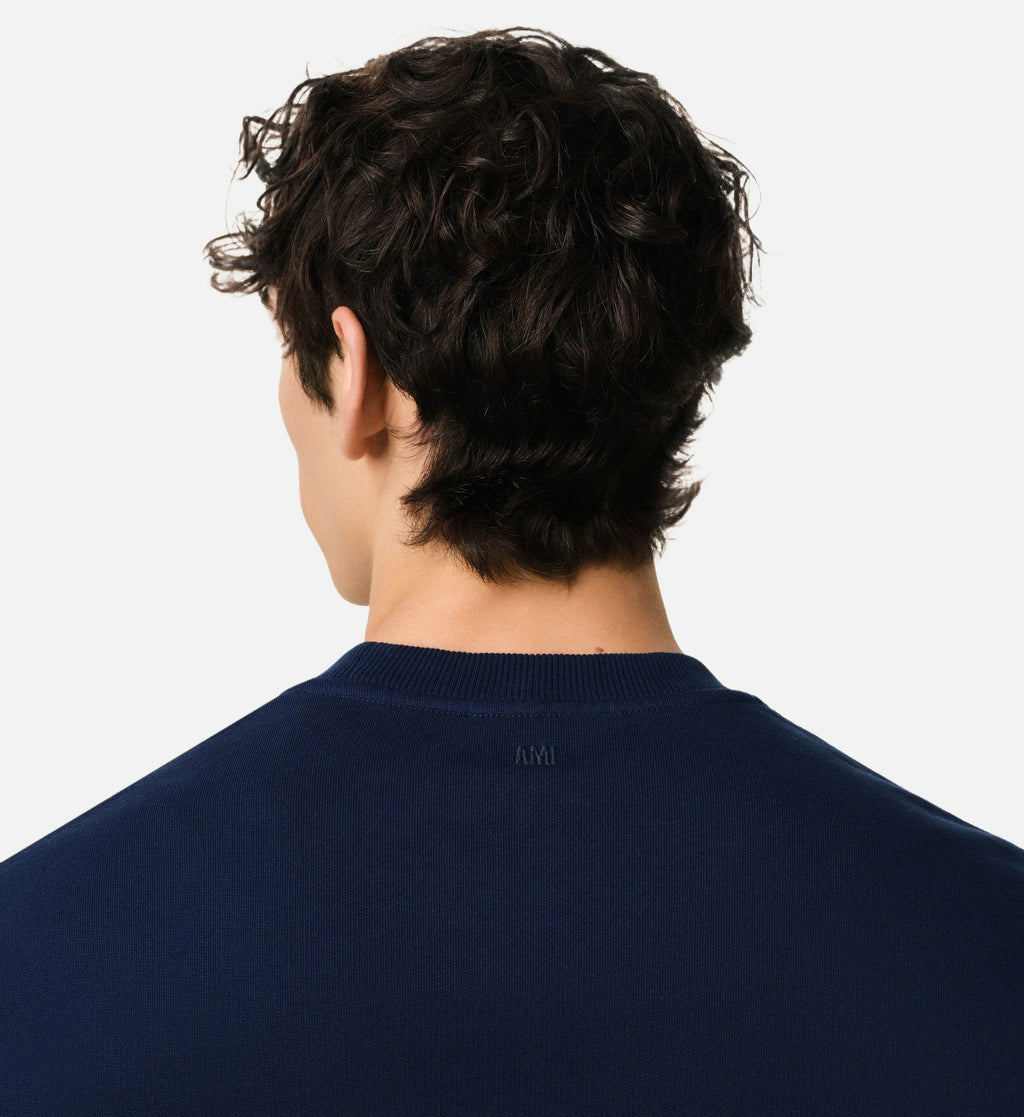 Ami Paris - Sweatshirt Ami De Coeur – Bleu Marine Rouge