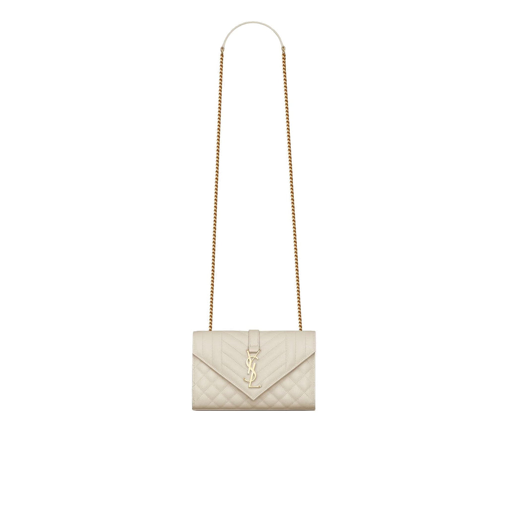 Saint Laurent - Sac Envelope Small - Femme - Ivory