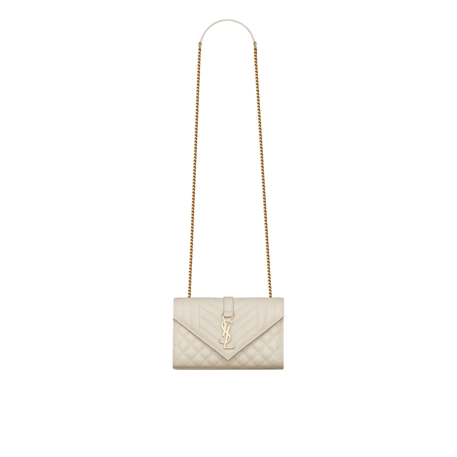 Saint Laurent - Sac Envelope Small - Femme - Ivory