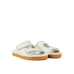 Bottega Veneta Jack Flat Mule Sandals - White - Femme