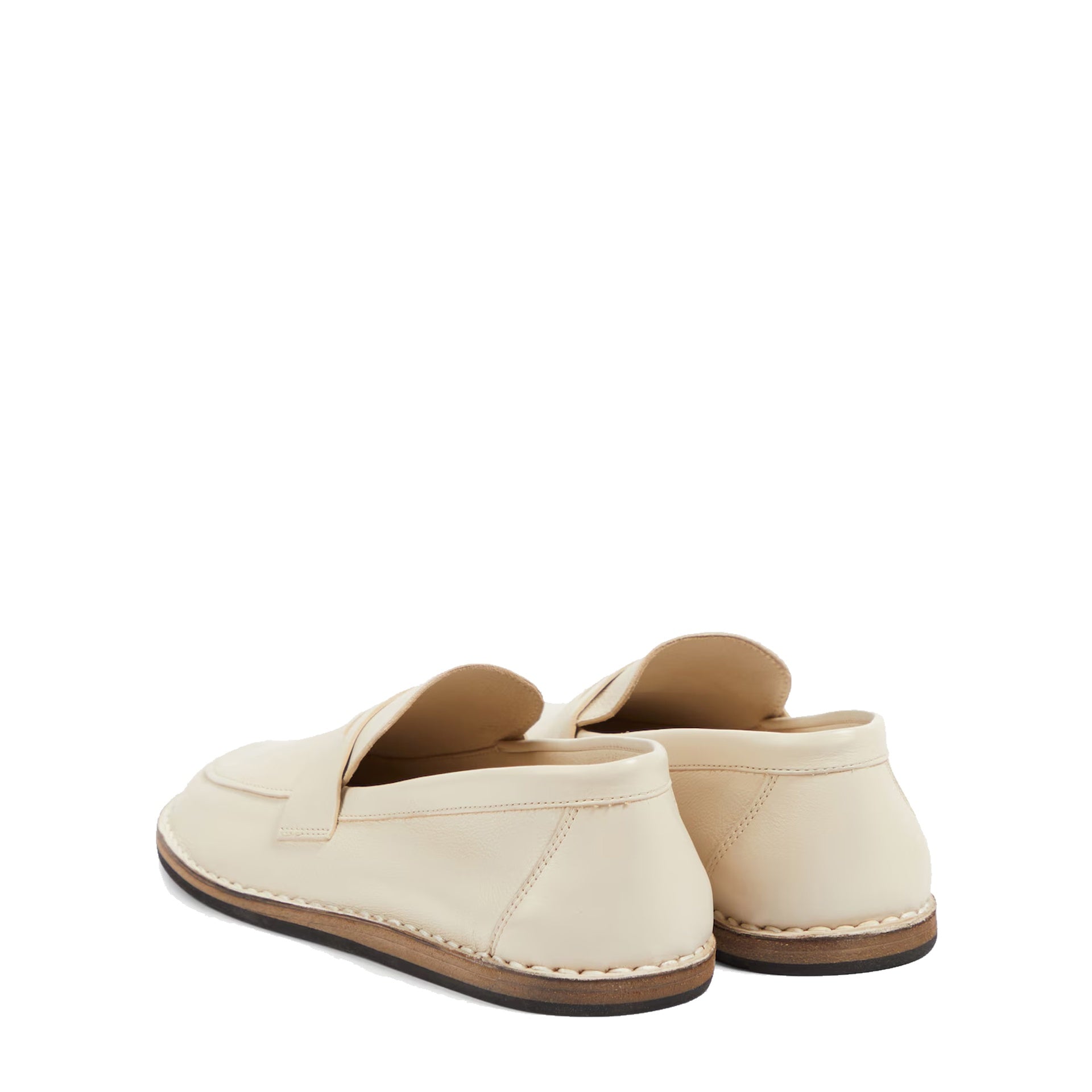 Mocassins The Row Cary Leather - Cream - Femme
