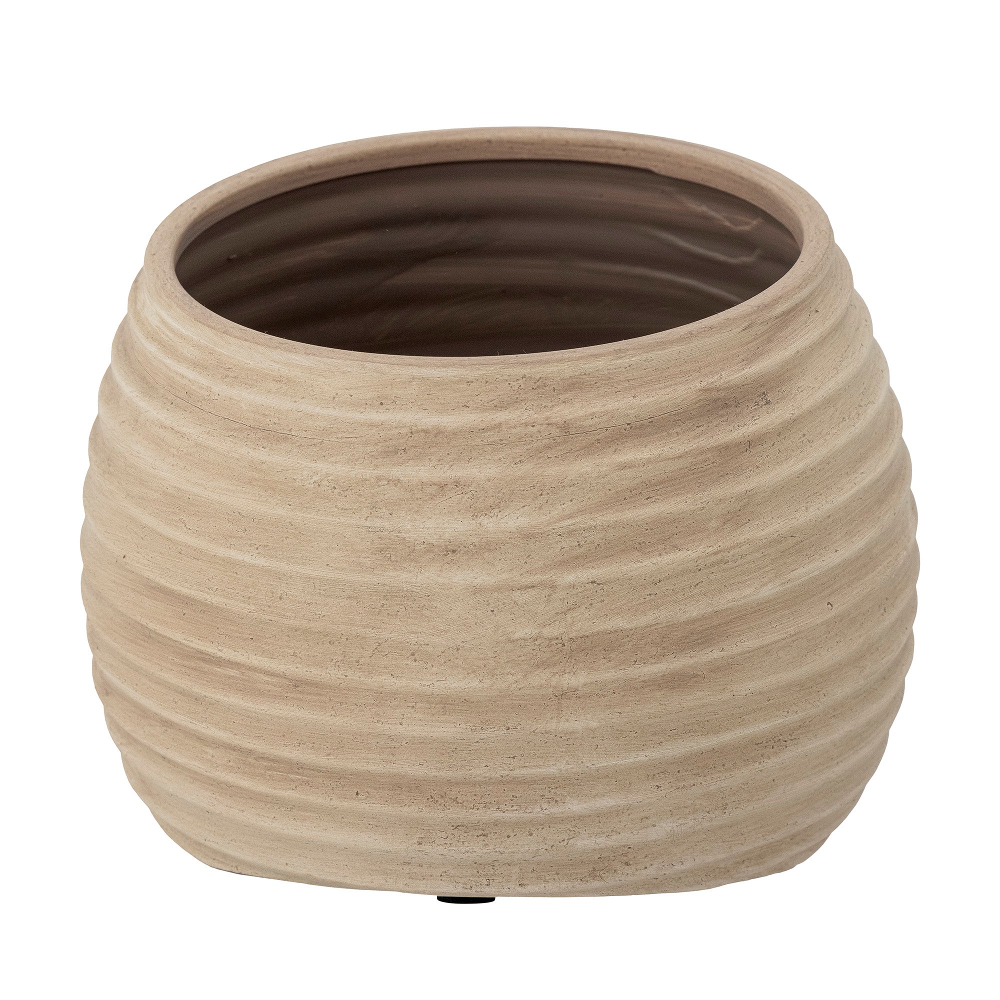 Cimmy - Cache-Pot Déco - Marron - Terre Cuite
