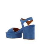 Chloé Platform Sandals - Blue - Femme