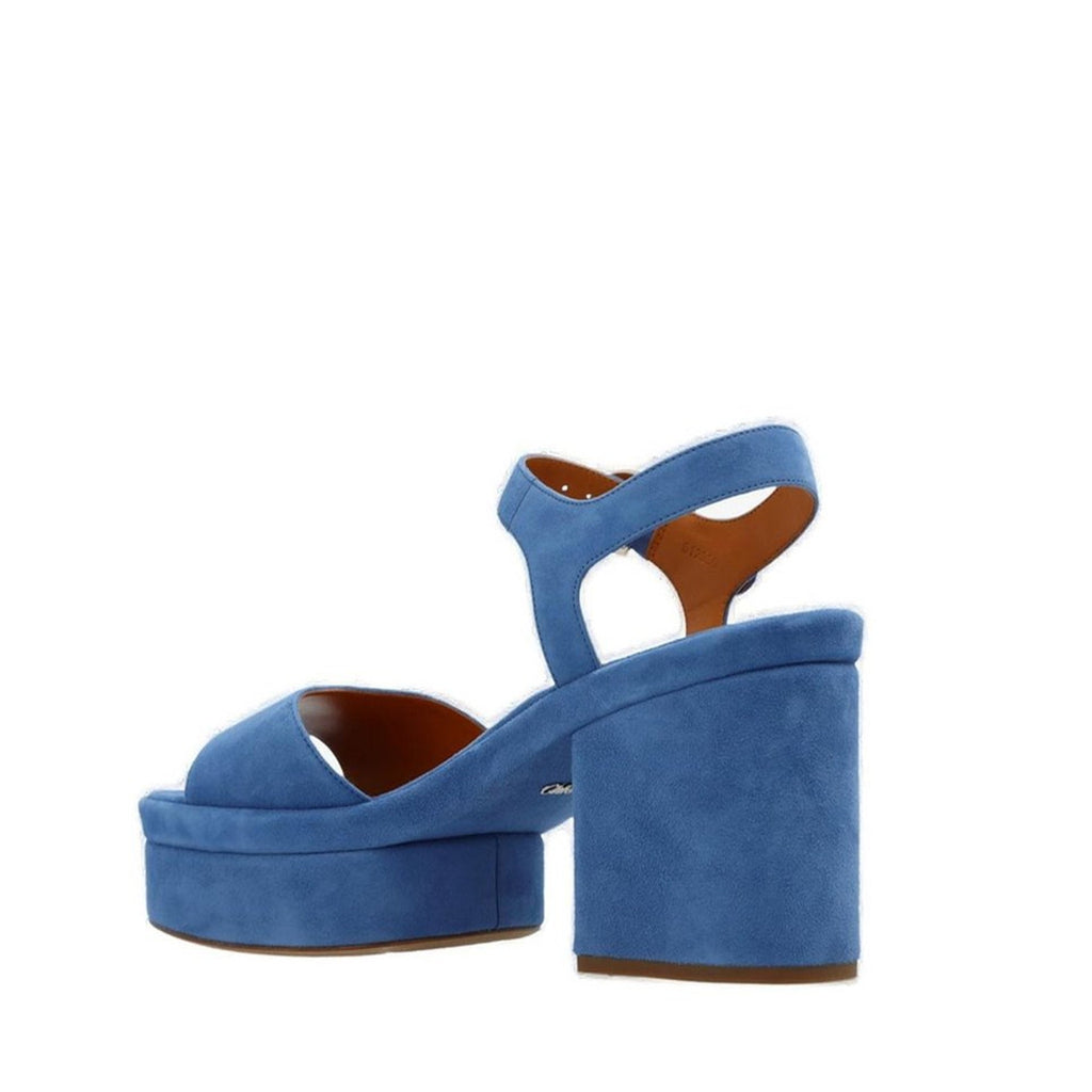 Chloé Platform Sandals - Blue - Femme