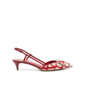 Escarpins Valentino Garavani Toile Iconographe - Red - Femme