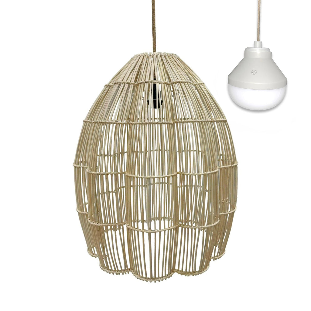 Avila - Suspension Sans Fil - Rotin - Beige