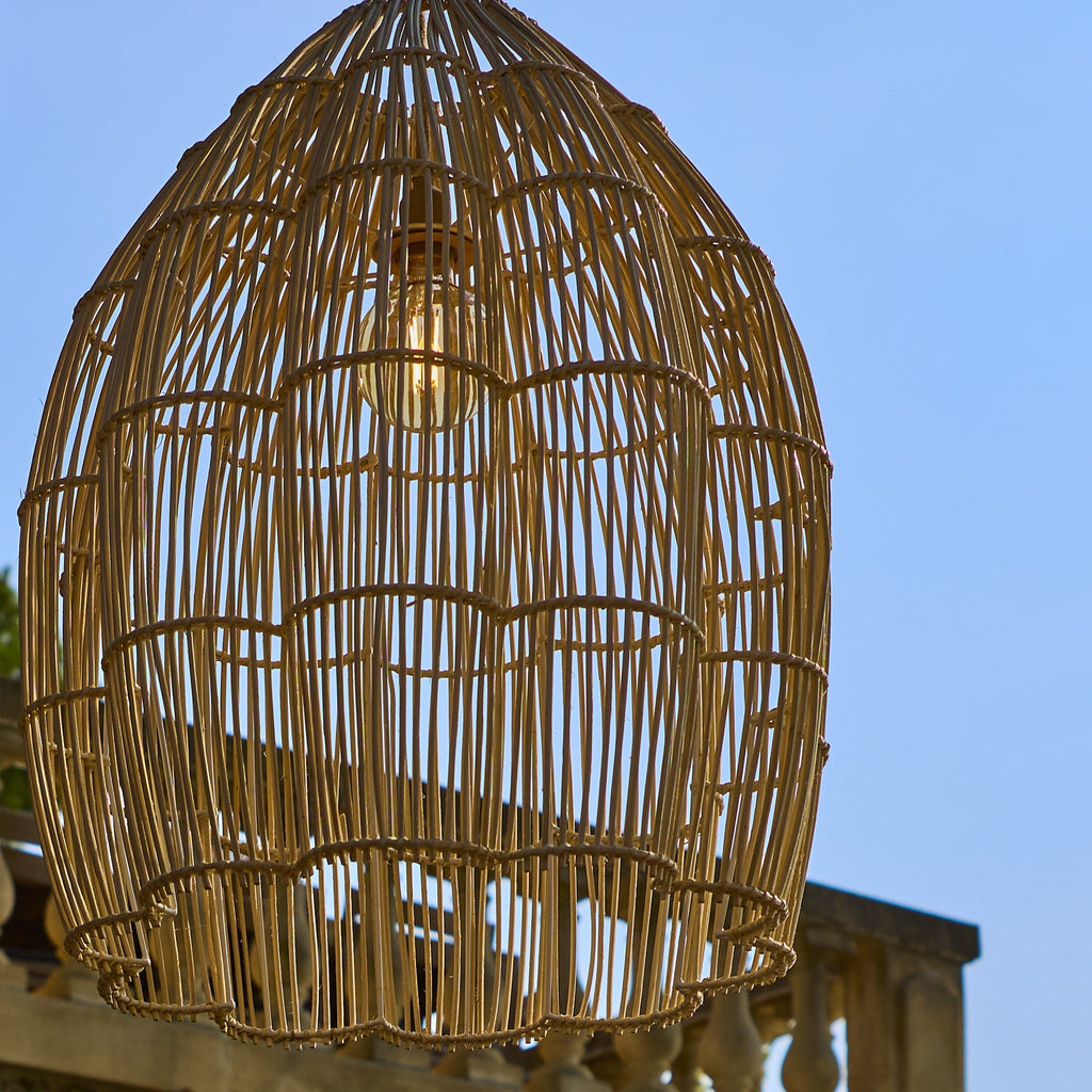 Avila - Suspension Sans Fil - Rotin - Beige