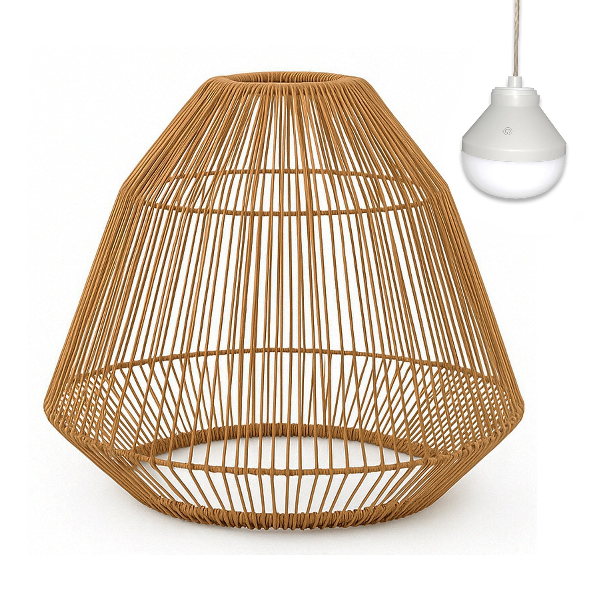 Maya - Suspension Sans Fil - Polyrotin - Beige