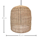 Giacomo - Suspension Solaire - Rotin - Beige