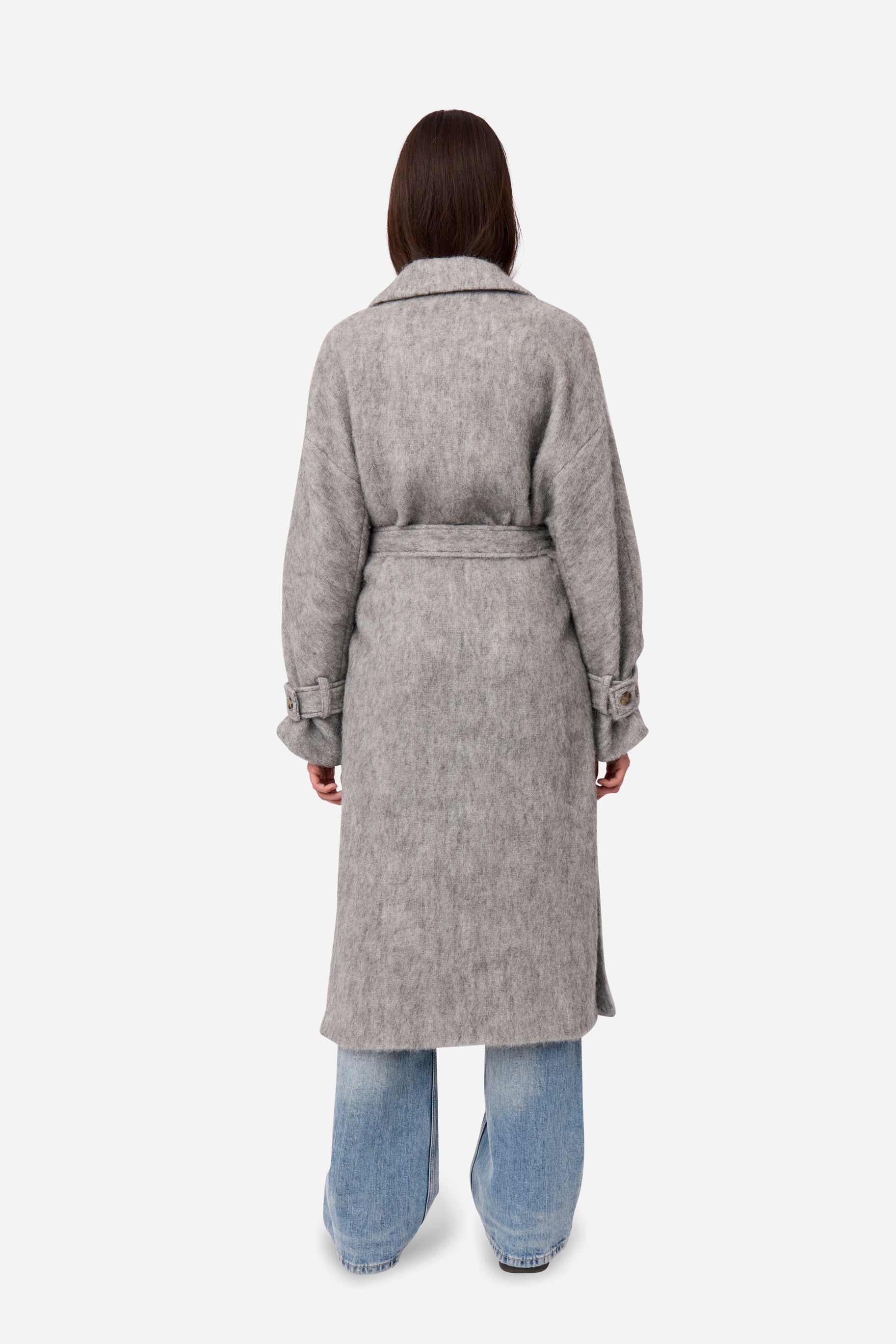Manteau D'Alpaga Gris