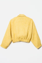 Veste En Alpaga Jaune