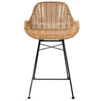 achat chaise bar en resine tressee naturelle et pieds metal noir 65 cm